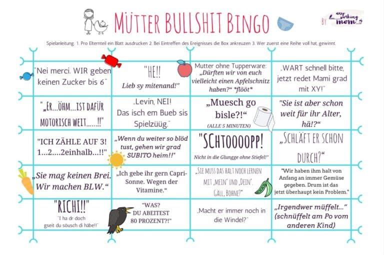 Mütter Bullshit Bingo von mal ehrlich