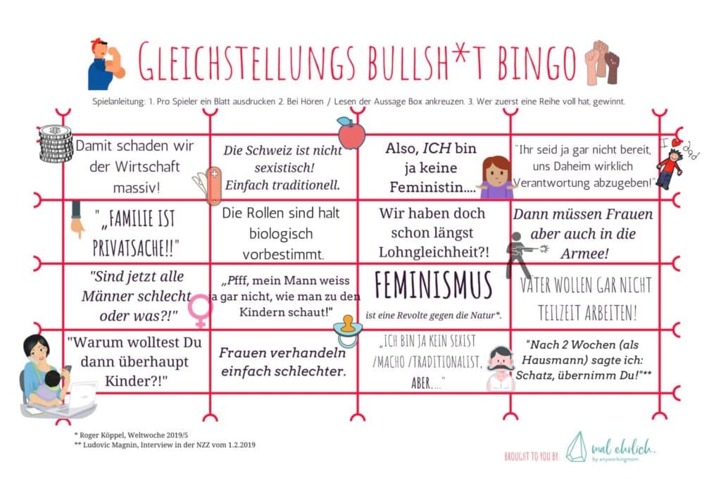 Gleichstellung? Bullshit, inkl. Bingo!