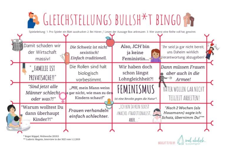 Gleichstellung? Bullshit, inkl. Bingo!