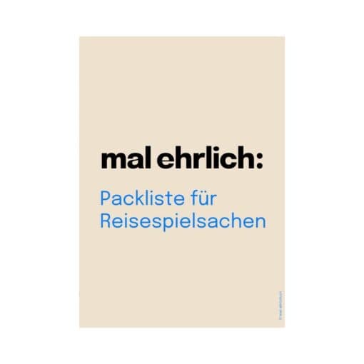 Packliste Spielsachen für die Reise