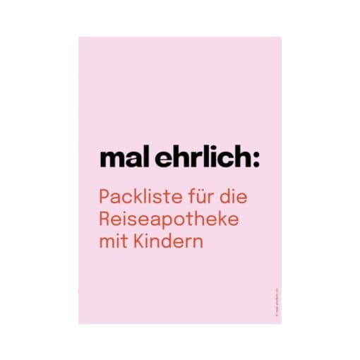 Packliste Reiseapotheke