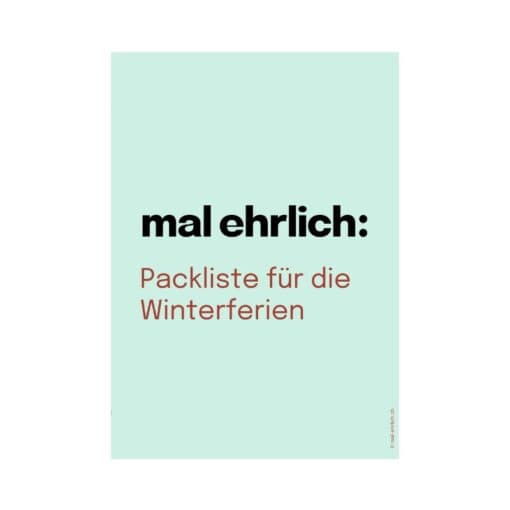 Packliste Winterferien