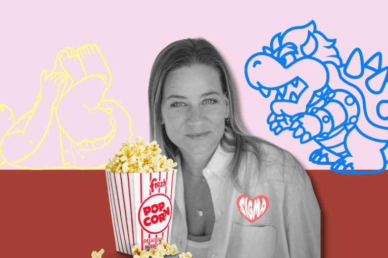 Andrea Jansen mit Popcorn - bei der Date Night merkt sie wie ihre Kinder aus dem Gröbsten raus sind