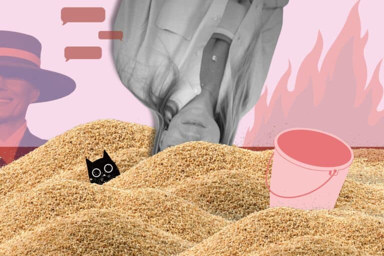 Andrea Jansen steckt den Kopf in den Sand.