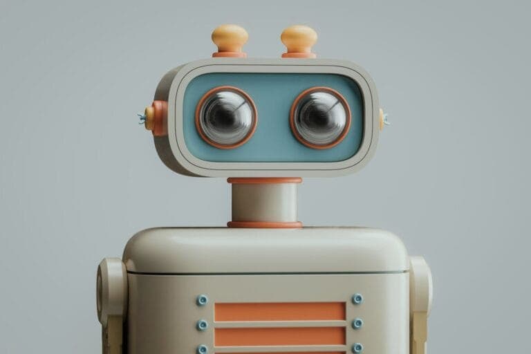 altmodisch aussehender Roboter - Künstliche Intelligenz im Familienalltag: Wie kann KI Eltern helfen beim Kochen, Erziehen, Packen?