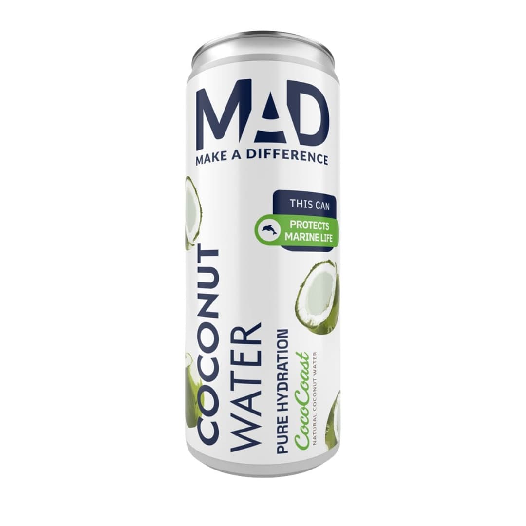 Pures Kokoswasser von MAD ist die Wahl, um im Sommer hydriert zu bleiben.