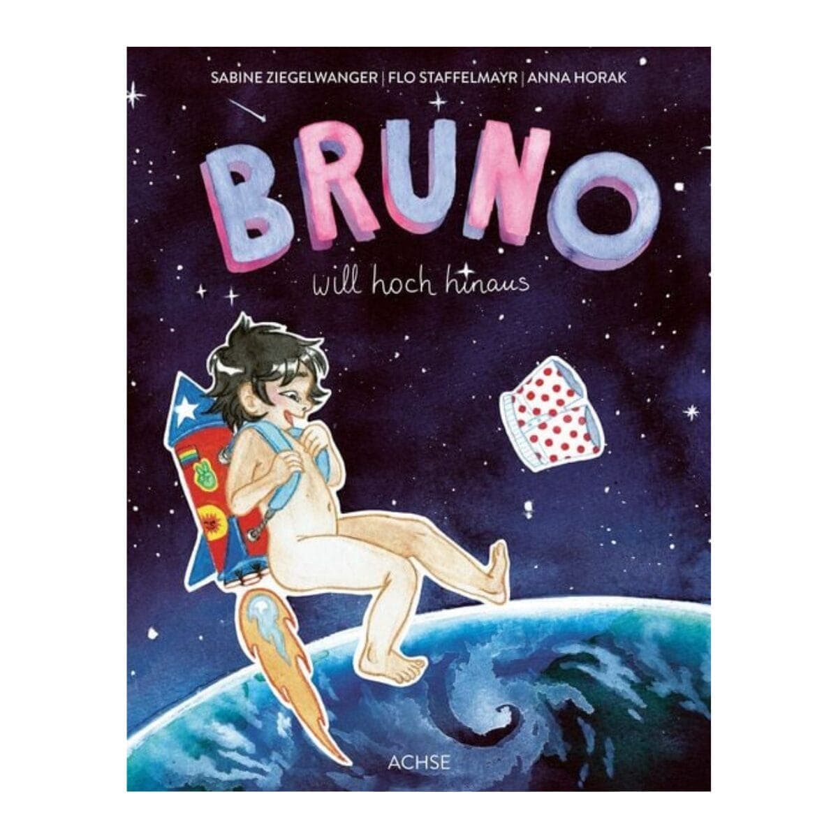 Kinderbuch über den Körper für 4–8-Jährige — Bruno erklärt Penis und Hoden kindgerecht, positiv und ohne Tabus. Achse Verlag 2022.