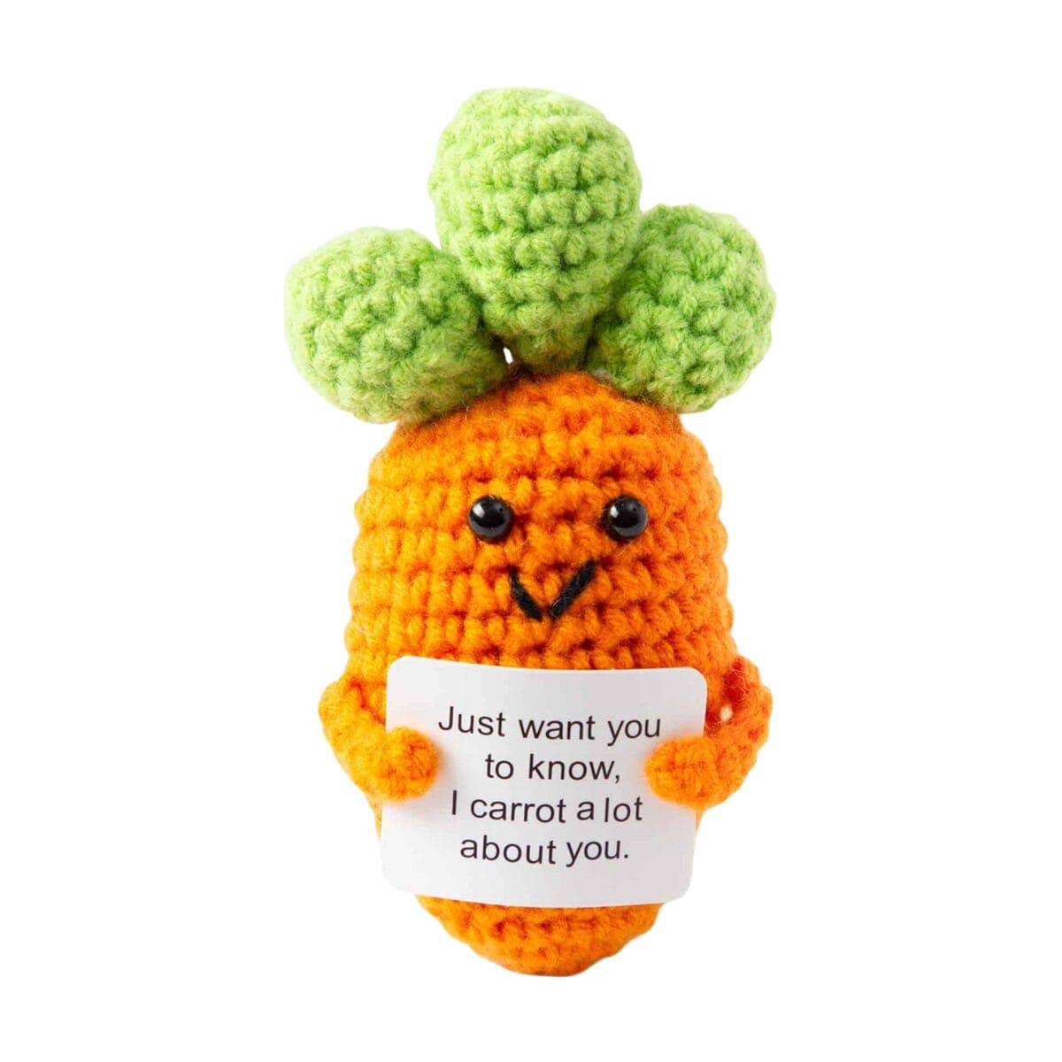 Gehäkelte Mini-Glücksbringer als Geschenk oder Aufmunterung, wähl zwischen Broccoli, Karotte, Kartoffel, Planze & Avocado. Herzig, handlich, für unterwegs.
