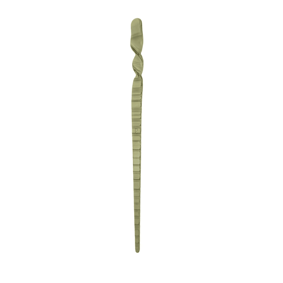 Elegante Haarnadel aus 5 mm dickem Acetat mit Twist-Ende für Chignon und Dutt – hält zuverlässig, ohne an den Haaren zu ziehen. In vier Farben erhältlich.