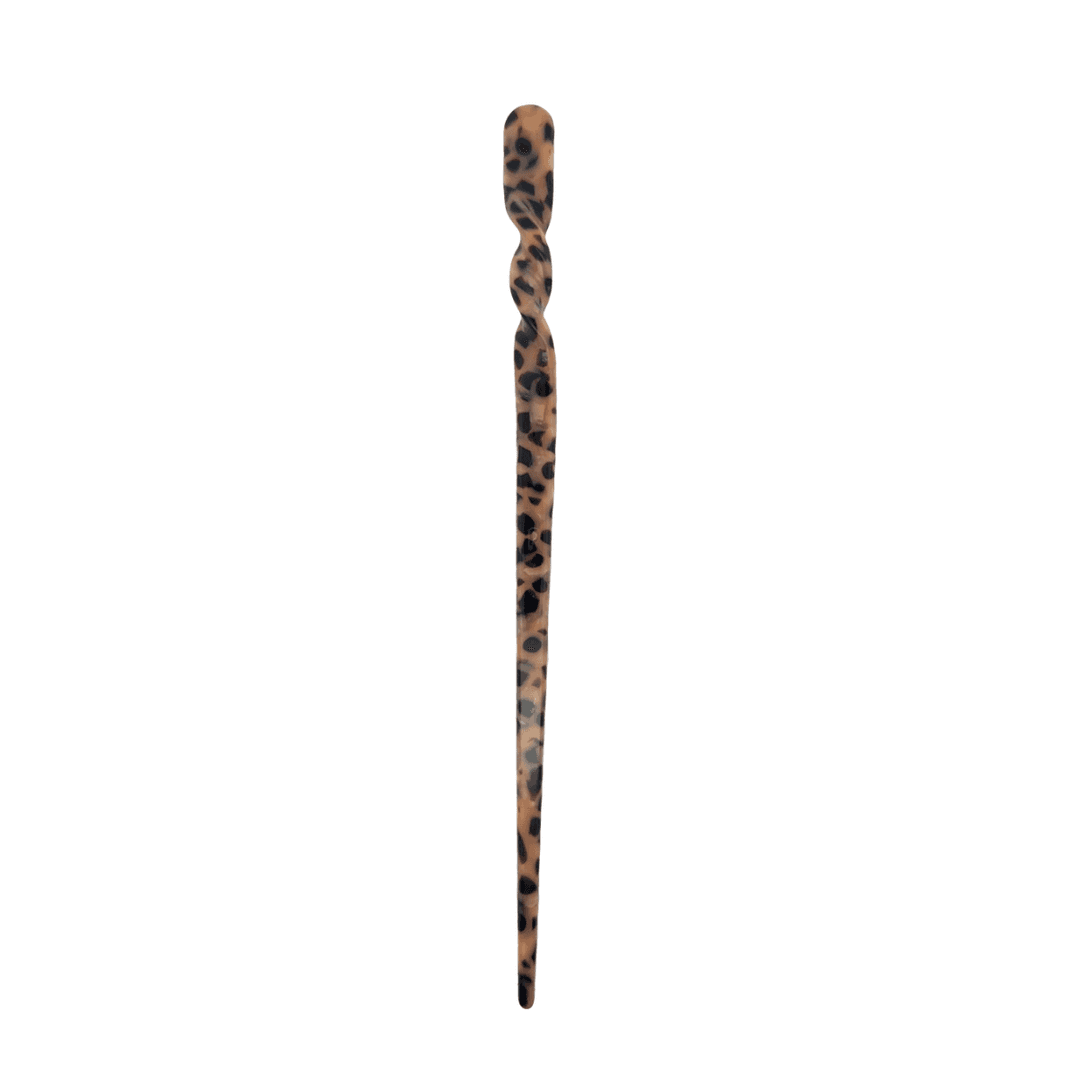 Elegante Haarnadel aus 5 mm dickem Acetat mit Twist-Ende für Chignon und Dutt – hält zuverlässig, ohne an den Haaren zu ziehen. In vier Farben erhältlich.