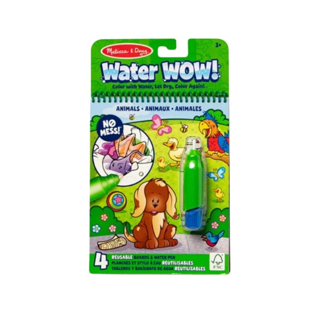 Wasser statt Farbe: Das Wassermalbuch von Melissa & Doug lässt Bilder erscheinen und wieder verschwinden – wiederverwendbar, für unterwegs, ab 3 Jahren.