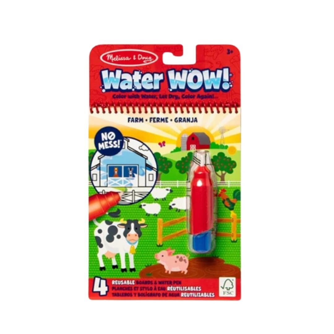 Wasser statt Farbe: Das Wassermalbuch von Melissa & Doug lässt Bilder erscheinen und wieder verschwinden – wiederverwendbar, für unterwegs, ab 3 Jahren.