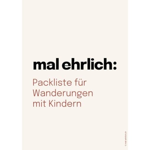 Packliste Wandern