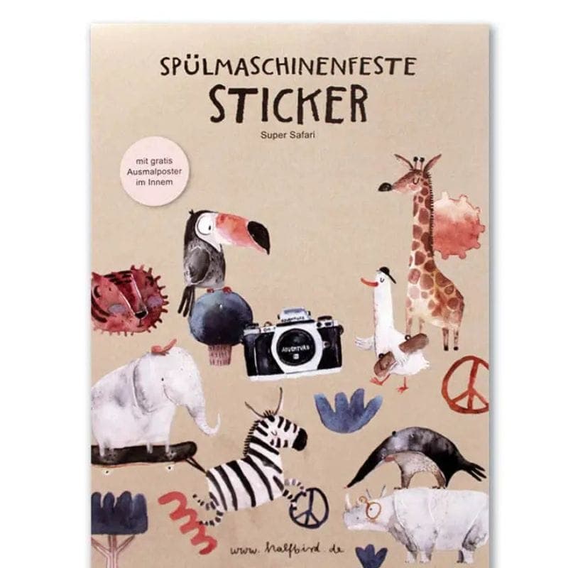 Spülmaschinenfeste Meer-Sticker für Flaschen und Tassen – mit Wal, Otter & Co für mehr Spass und Wiedererkennung.