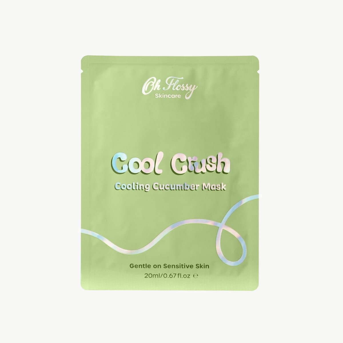 Kühlende Gesichtsmaske für Tweens & Teens mit Gurke, Aloe Vera und Hyaluronsäure. Tuch aus Bambusfaser, passend für kleinere Gesichter. Vegan.